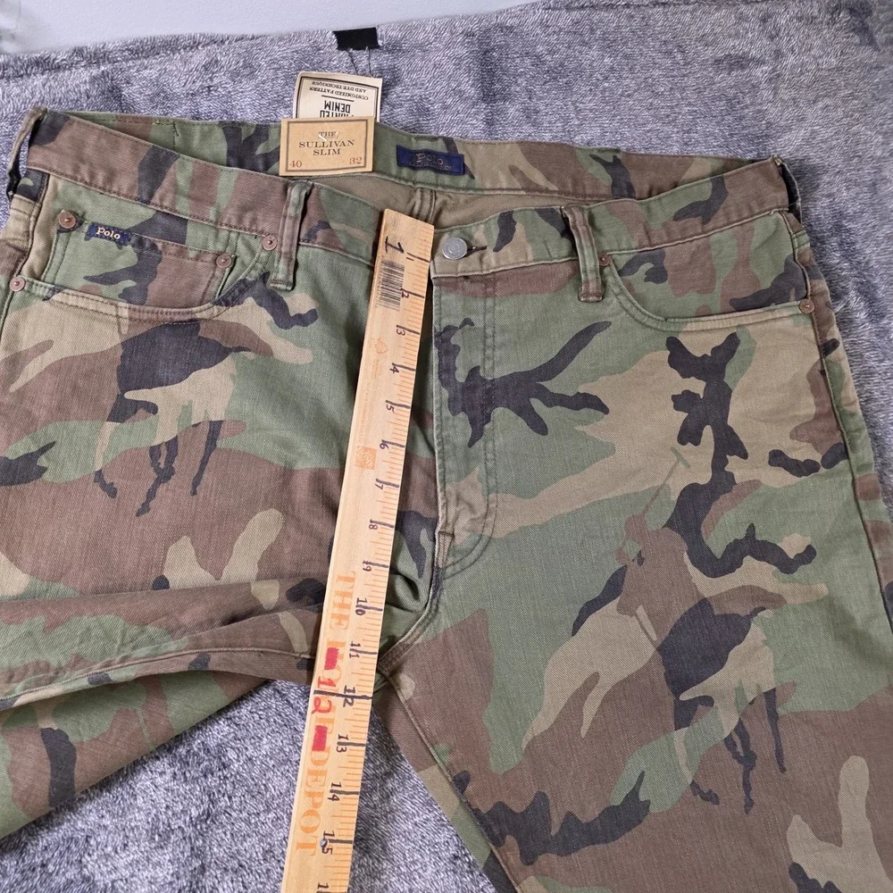 Polo Ralph Lauren Sullivan Slim Camo Jeans Mens 40x32 Camouflage Pony Hunting